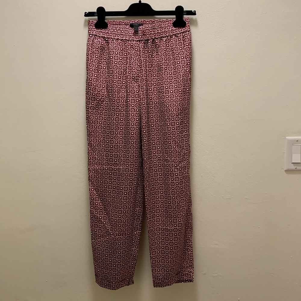 J.Crew Silky Printed Pants sz 0
